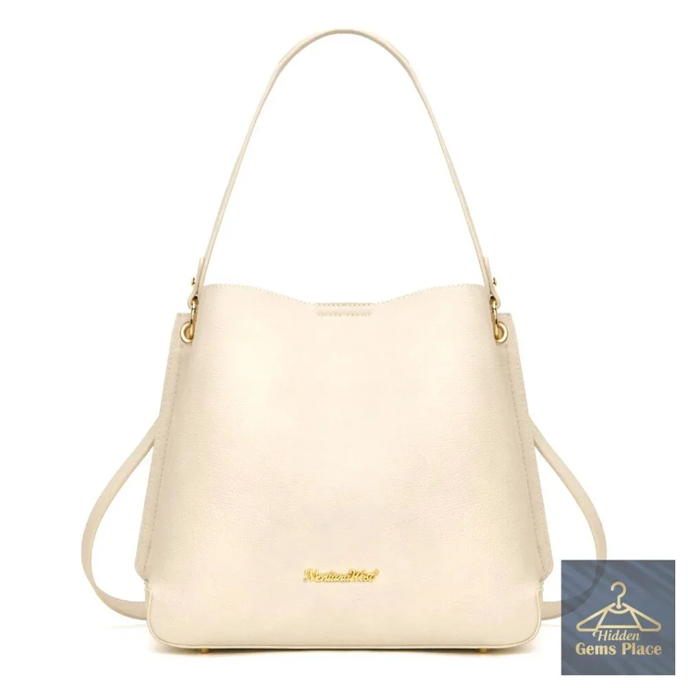 Medium Hobo Bag with Crossbody Strap, PU Leather, Spacious Interior